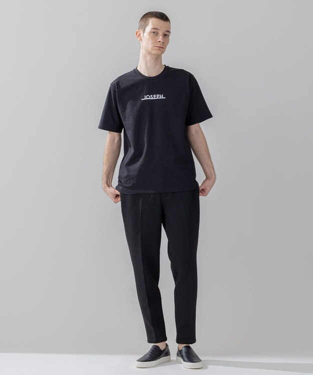 JOSEPH HOMME 【WEB・一部店舗限定】 ライトダブルジャージーロゴプリント　半袖Tシャツ ブラック系