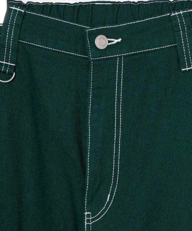 WEGO 【ユニセックス着用アイテム/ウエストゴム】ワーカーズパンツ ダークグリーン