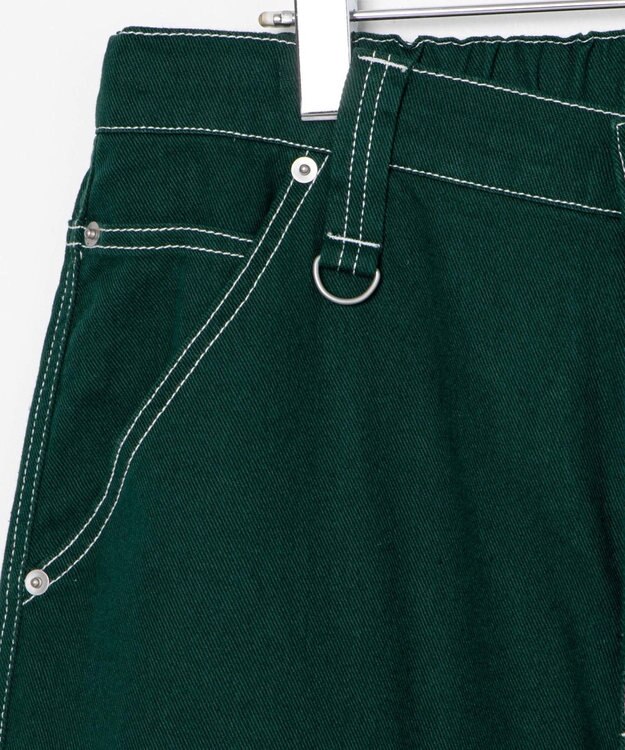 WEGO 【ユニセックス着用アイテム/ウエストゴム】ワーカーズパンツ ダークグリーン