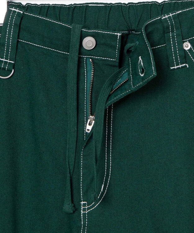 WEGO 【ユニセックス着用アイテム/ウエストゴム】ワーカーズパンツ ダークグリーン