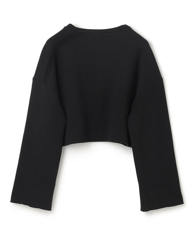 BEIGE， 【BEIGE,ecru/WEB限定・洗える】LOOP BACK / コットンスウェットクロップドトップス Black