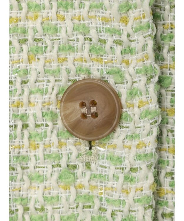 earth music&ecology ツイードシャツジャケット Lime Green