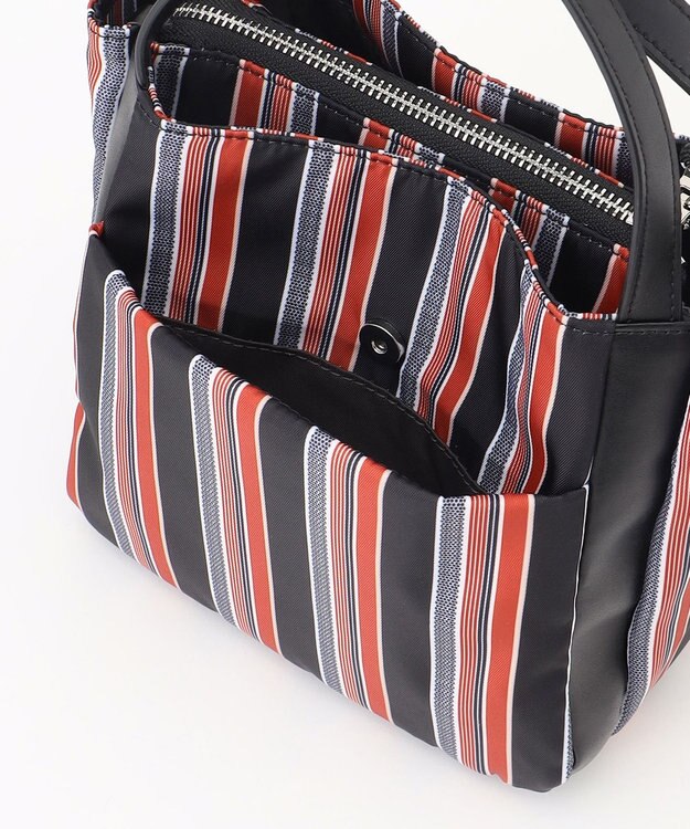 Y'SACCS マルチストライプ すっきりトート Sサイズ レッド