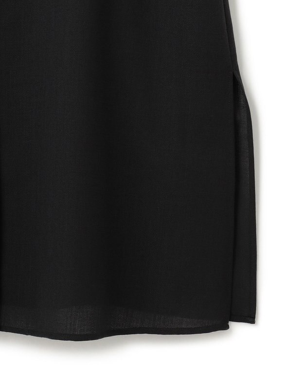 23区 ポリエステルウール シャツワンピース チャコールグレー系