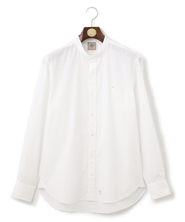 J.PRESS MEN 【WEB限定】ピンオックスバンドカラーバックブル シャツ ホワイト系