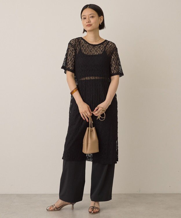 AMERICAN HOLIC レースＴシャツワンピース Black