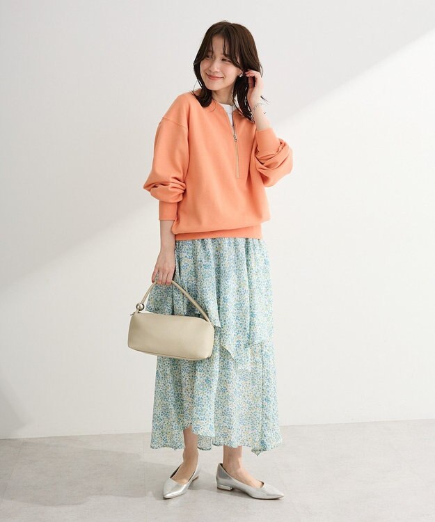 Green Parks ハーフＺｉｐ裏毛プルオーバー Orange