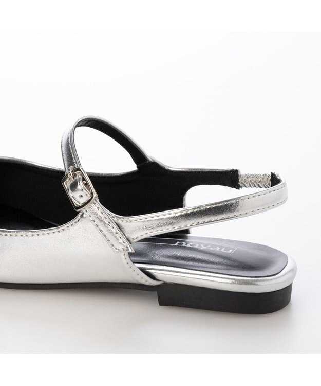 MODE ET JACOMO <noyau>ポインテッドトゥバックベルトパンプス シルバー