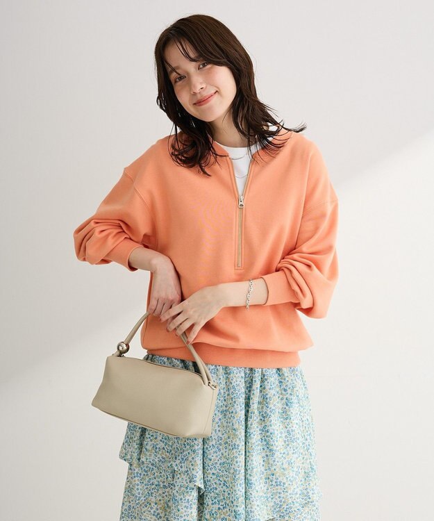 Green Parks ハーフＺｉｐ裏毛プルオーバー Orange