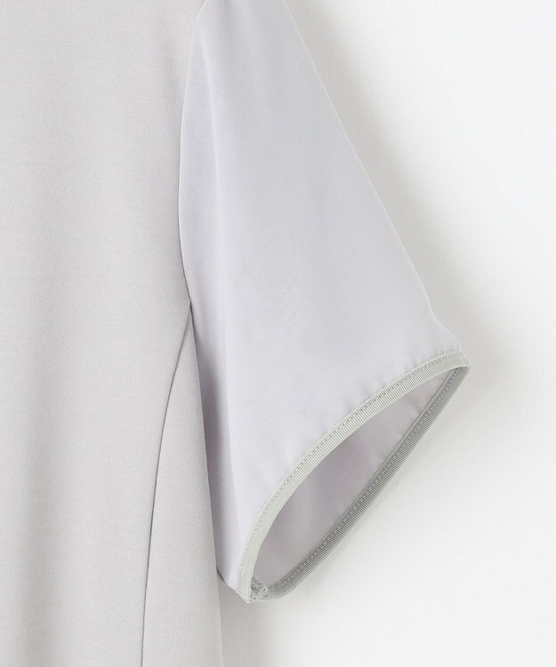 23区GOLF 【WOMEN】【吸水速乾/UVケア】シアー袖 モックネックシャツ ライトグレー系