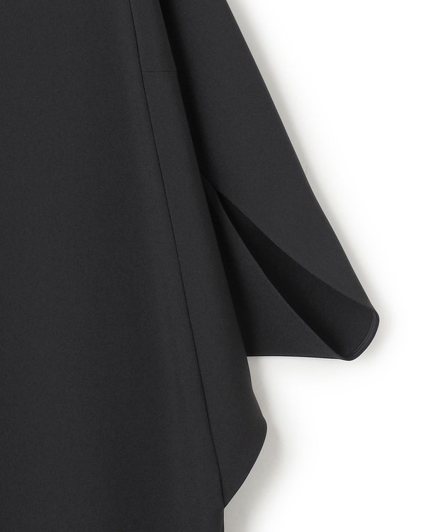 ICB 【洗える】 ウールライクストレッチ ドルマンスリーブワンピース ブラック系