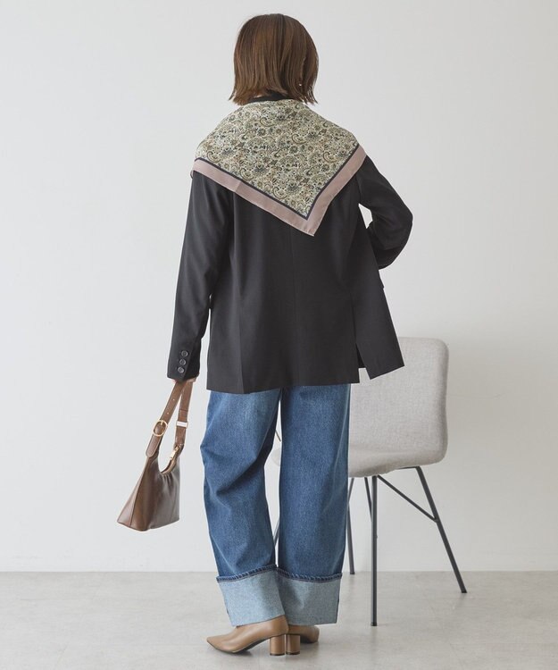 AMERICAN HOLIC 大判ペイズリースカーフ Beige