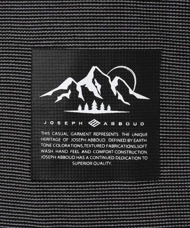 JOSEPH ABBOUD MOUNTAIN デルタメッシュ ハーフZIPカットソー ブラック系
