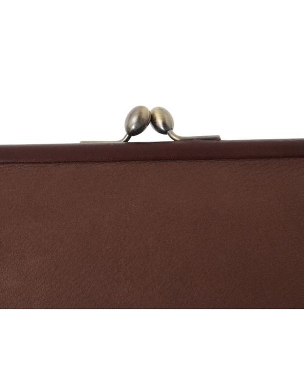 genten gソフト2 口金二つ折り長財布 ノウチャ