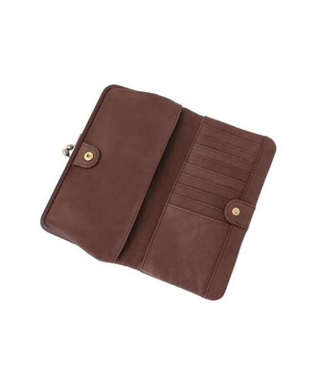 genten gソフト2 口金二つ折り長財布 ノウチャ