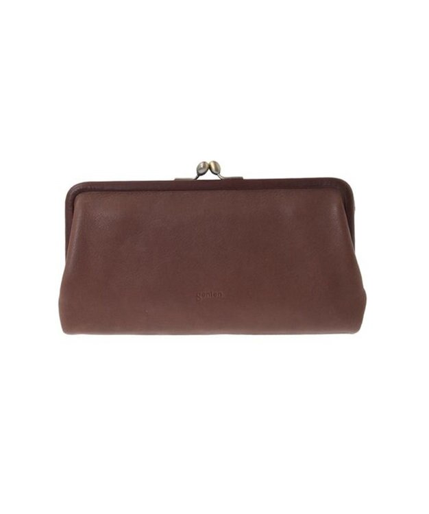 genten gソフト2 口金二つ折り長財布 ノウチャ