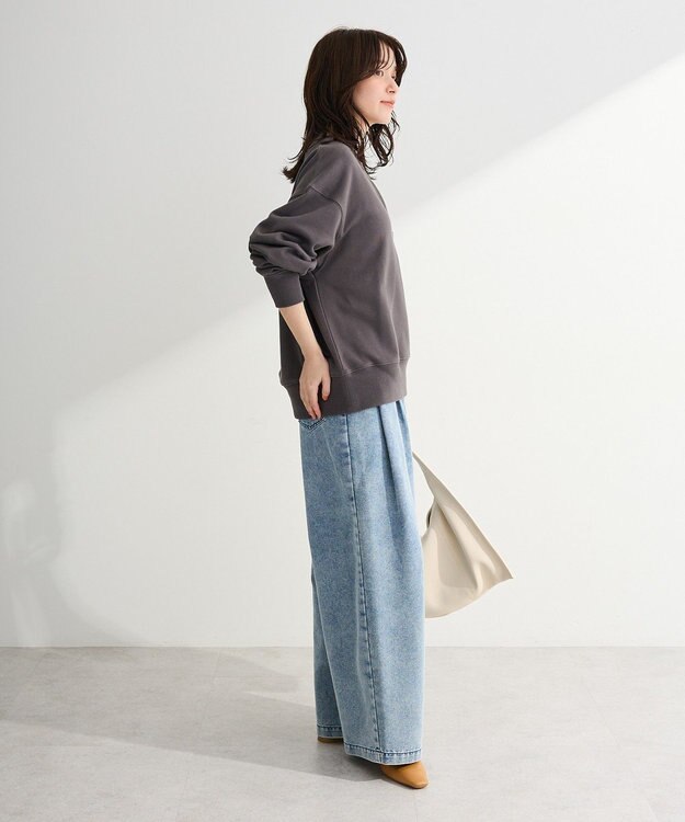 Green Parks ハーフＺｉｐ裏毛プルオーバー Charcoal Gray