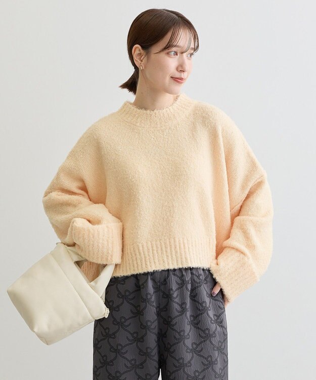 Green Parks ・Ｐｅｔｉｔ　Ｆｌｅｕｒ　ブークレワイドニット Yellow