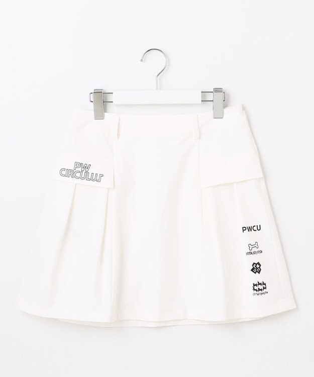 PW CIRCULUS 【WOMEN】カーゴ プリーツスカート ゴルフウェア レディース ホワイト系