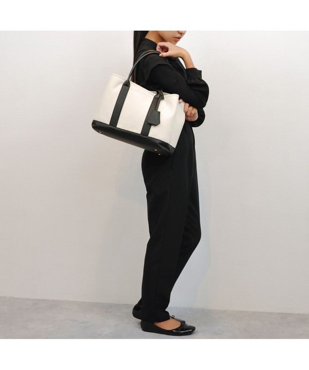 UNBILLION cachecache ショルダー付きパーテーションキャンバストートL ブラック