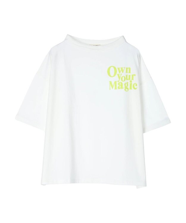 CRAFT STANDARD BOUTIQUE シルケット天竺　ロゴＰＴボトルネックＰＯ　５／Ｓ Off White