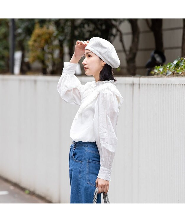 林八百吉商店 un chapeau  レースベレー ホワイト