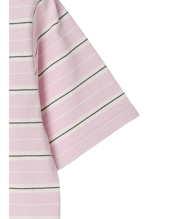 earth music&ecology 襟付きボーダープルオーバー Pink