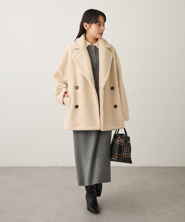 CRAFT STANDARD BOUTIQUE ダブルボアミディコート Ivory