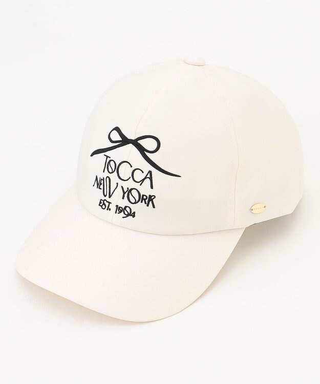 TOCCA 【UV90%以上カット・吸水速乾・接触冷感・抗菌防臭・サイズ調整可・洗える】DANCING RIBBON LOGOCAP キャップ オフ系
