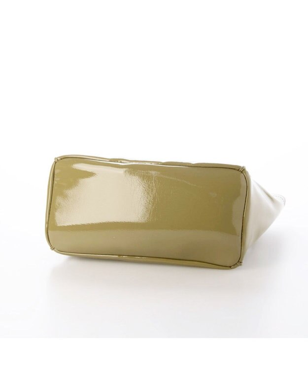 UNBILLION カシュカシュ cachecache / ソフトエナメルスクエア手提げトートS ライトグリーン