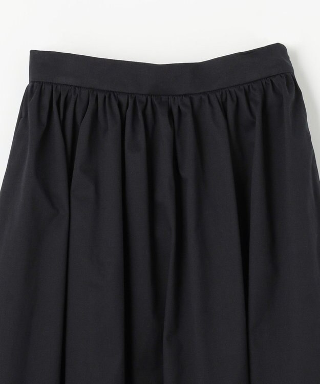 NAVE 【Nave・otona MUSE別注/接触冷感/UVケア/洗える】バックサテンフレアスカート ブラック系