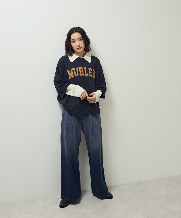 Green Parks ５分袖刺繍ロゴトレＴＥＥ Navy