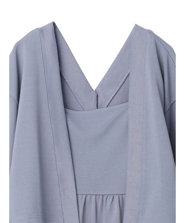 Green Parks ＳＥＴ２点　カーディガン＋ワンピース Sax