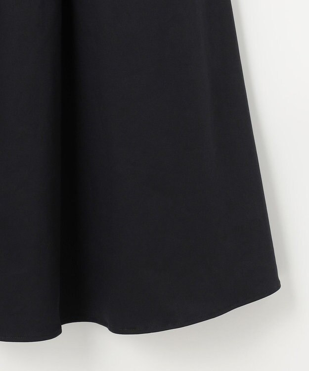 NAVE 【Nave・otona MUSE別注/接触冷感/UVケア/洗える】バックサテンフレアスカート ブラック系