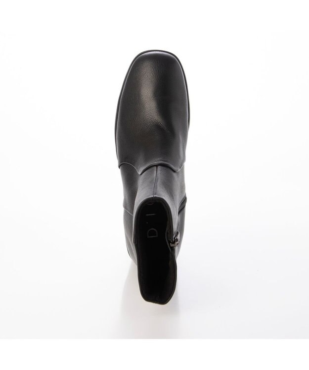 MODE ET JACOMO <D'ICI>ウェッジソールスクエアトゥブーツ ブラック