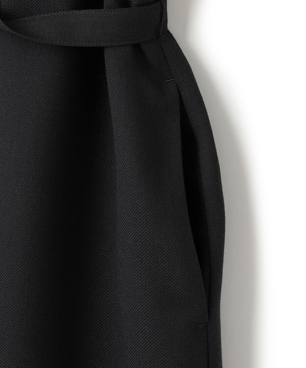 23区 L ポリエステルウール シャツワンピース グレー系