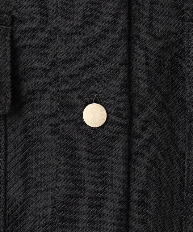 23区 ポリエステルウール シャツワンピース チャコールグレー系