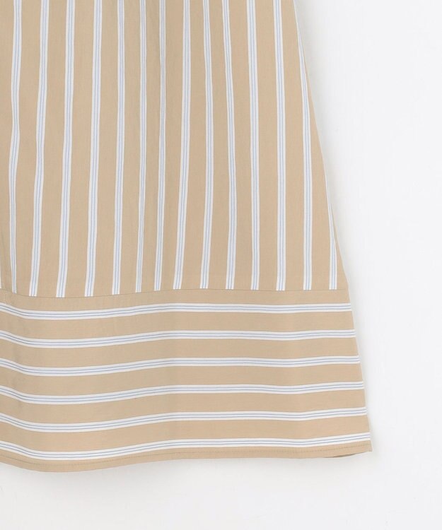 自由区 【SHIHOさん着用】ビスコースナイロンドビーストライプ スカート ベージュ系