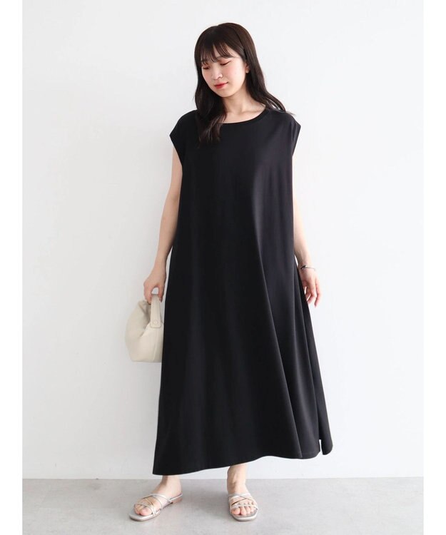 Green Parks ・ＳＵＧＡＲ　ＳＰＯＯＮ【ＣＯＯＬ】タックノースリワンピ Black