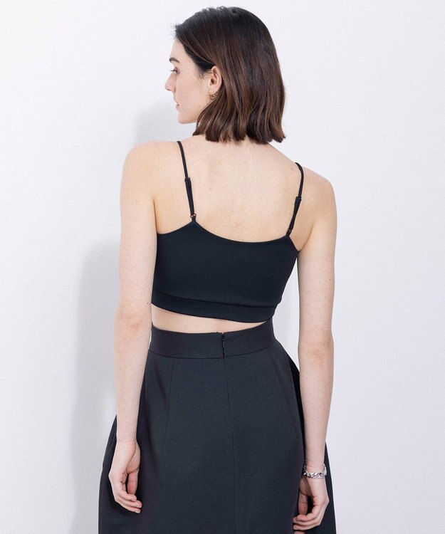 NAVE ストレッチポンチ クロップドキャミ ブラック系