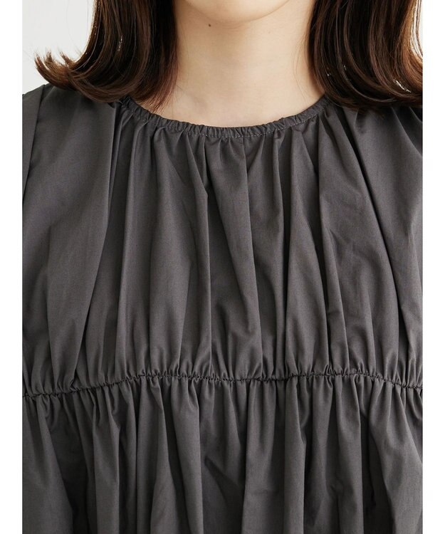 Green Parks ・ＥＬＥＮＣＡＲＥ　ＤＵＥ　ティアードノースリチュニック Charcoal Gray