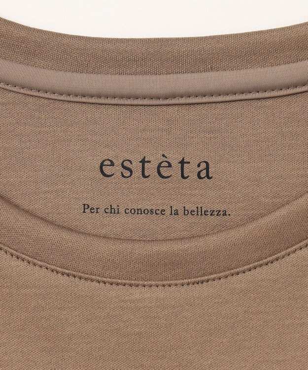 23区 【エステータ】スーピマコットン プレミアムジャージー 半袖Tシャツ ブラウン系