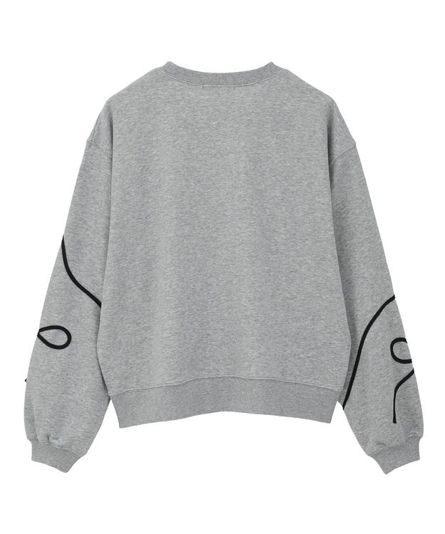 Green Parks ・ｓｗｉｎｇ　ｂｙ　リボンコード刺繍スウェット Gray Mixture