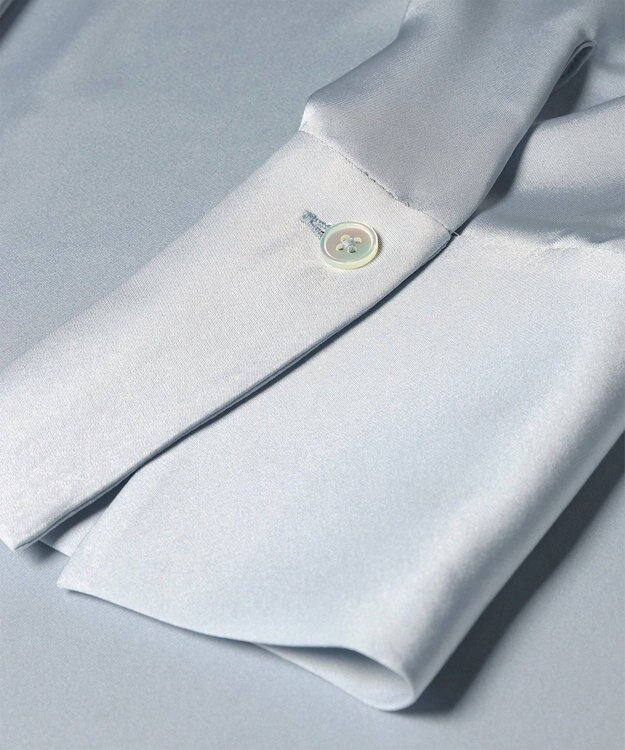 Paul Smith サテン ボウタイ ブラウス ライトブルー