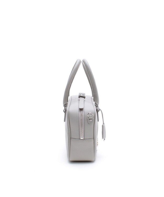 A.D.M.J. スワロフスキー・クリスタル　牛革　ボストンバッグ　23cm SG