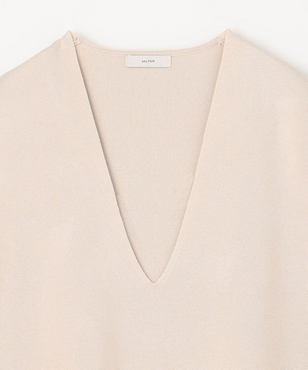 ANY 【洗濯機可】サイドリボン ニットベスト サンドベージュ