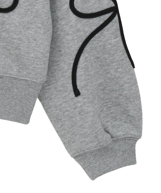 Green Parks ・ｓｗｉｎｇ　ｂｙ　リボンコード刺繍スウェット Gray Mixture