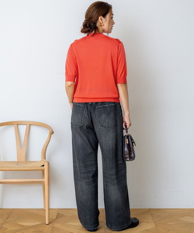 23区 L 【Lサイズ限定】23区DENIM ストレッチ ワイド パンツ グレー系