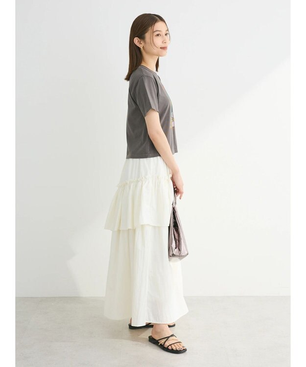 Green Parks ・ＥＬＥＮＣＡＲＥ　ＤＵＥ　アシメティアードスカート Off White