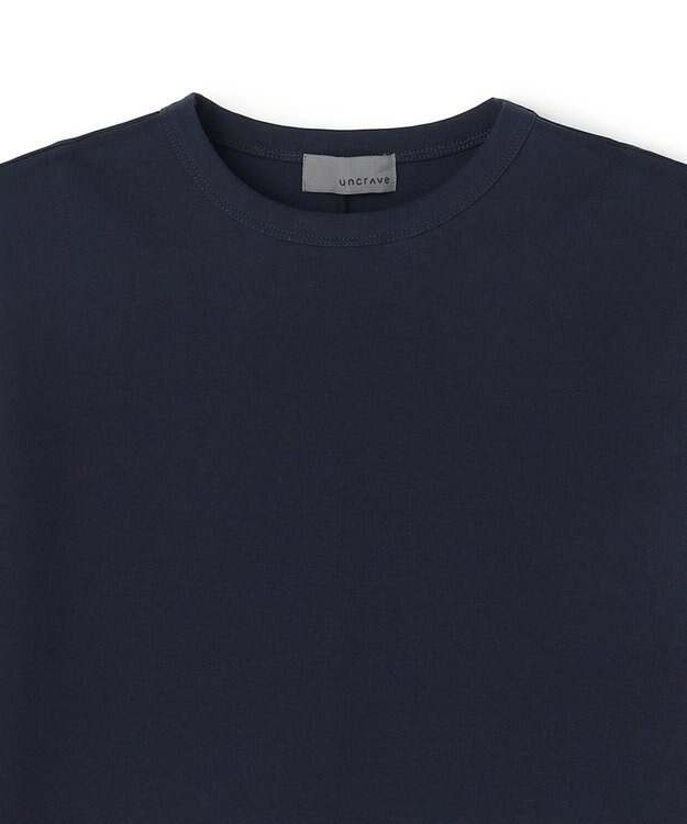 uncrave ダブルフェイスジャージー ワンピース ネイビー